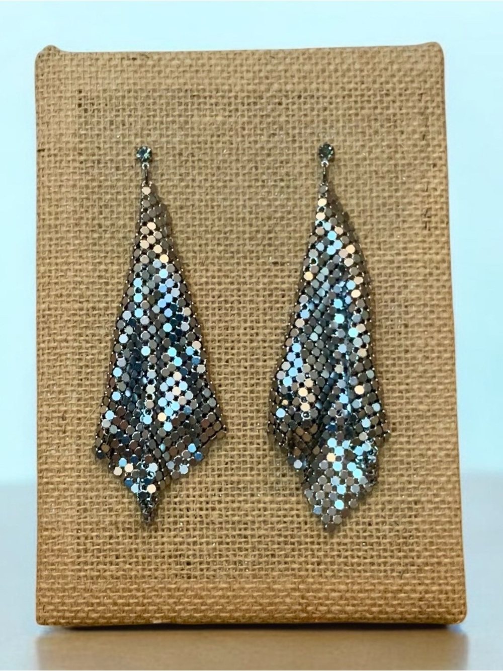 Claire's Silver-Tone Chain Mesh Dangle Earrings